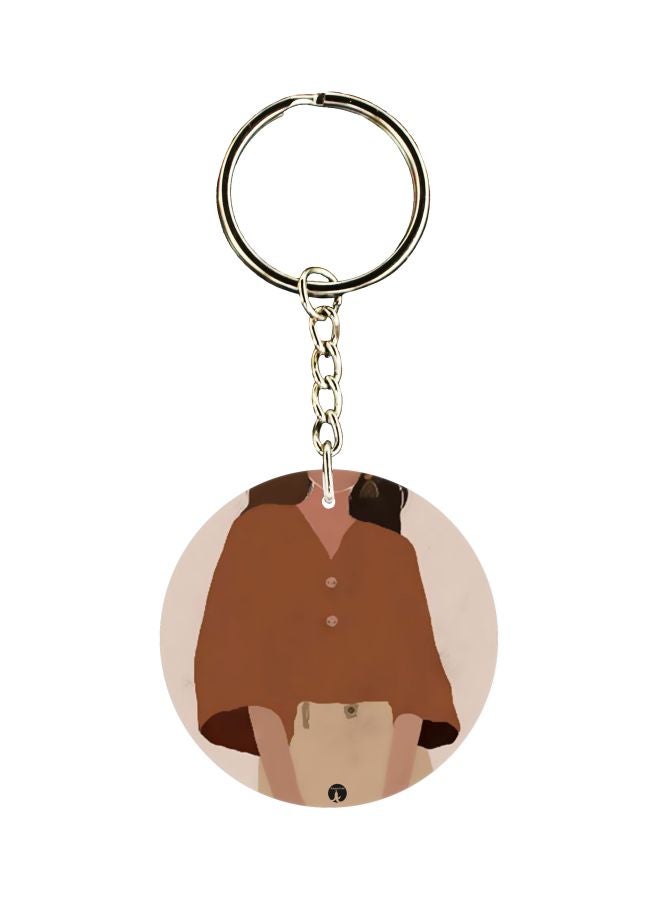 BP Cartoon Printed Double-Sided Keychain