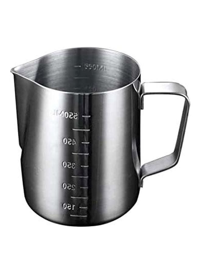 Stainless Steel Milk Frothing Pitcher With Measurement Scales Silver 550ml