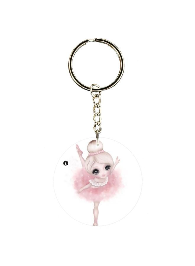 BP Double Sided Ballet Girl Printed Keychain
