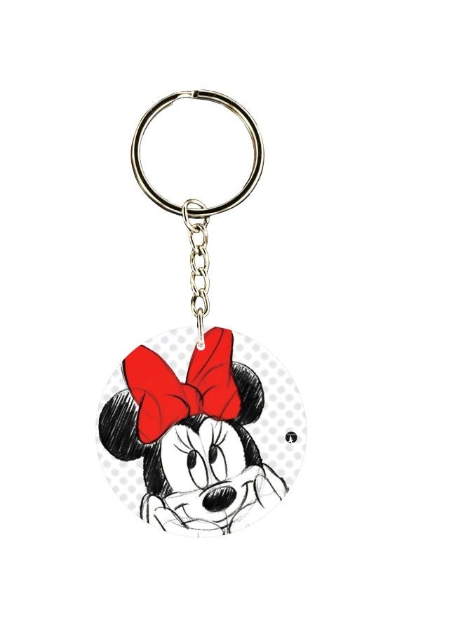 BP Double Sided Minnie Mouse Printed Keychain