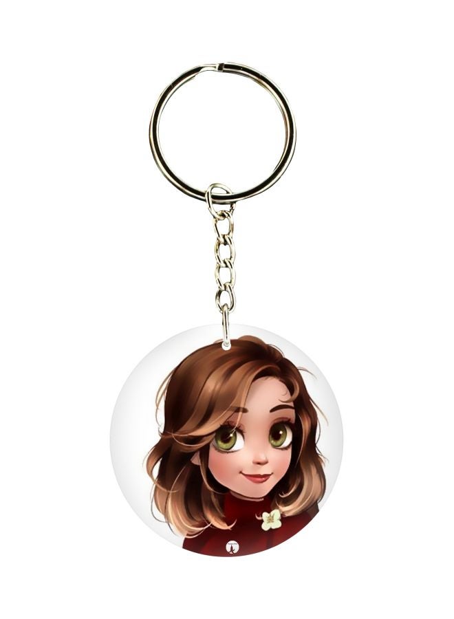 BP Girl Printed Dual Sided Keychain