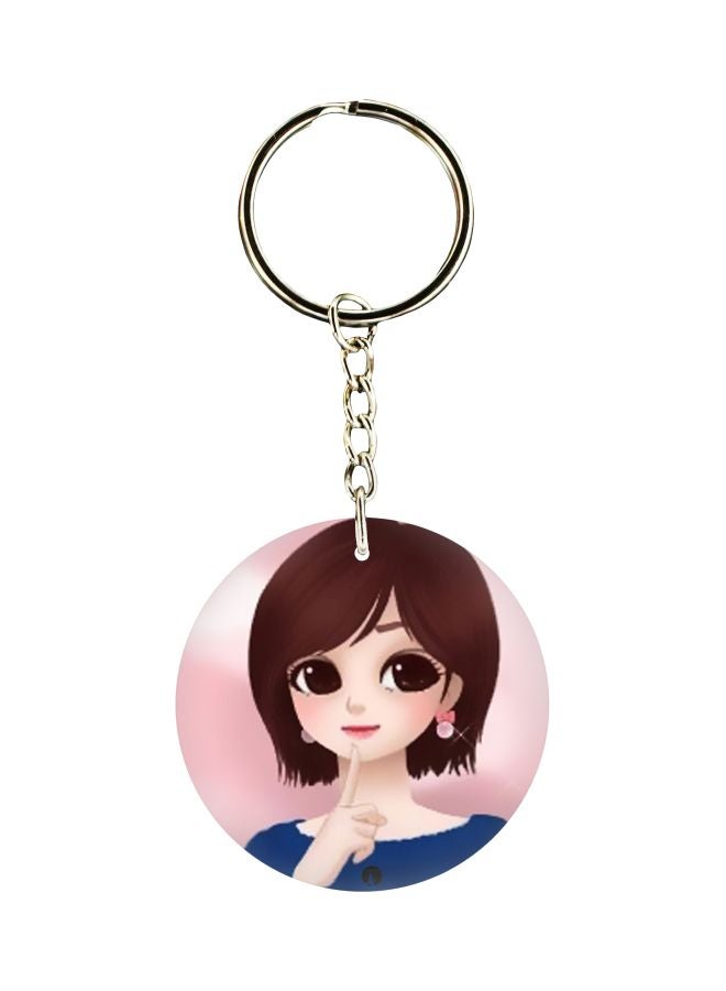 BP Girl Printed Dual Sided Keychain
