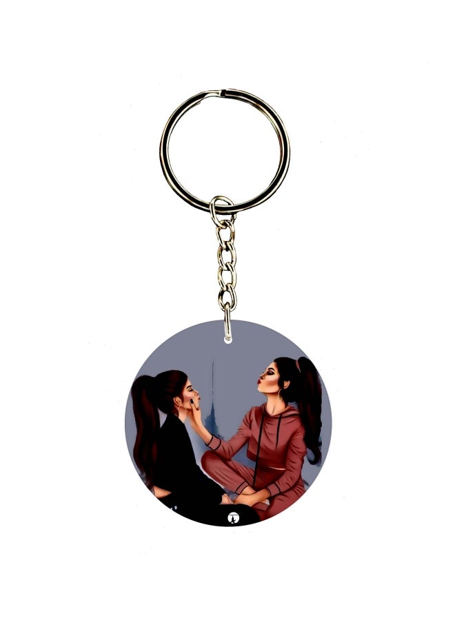 BP Girl Printed Dual Sided Keychain