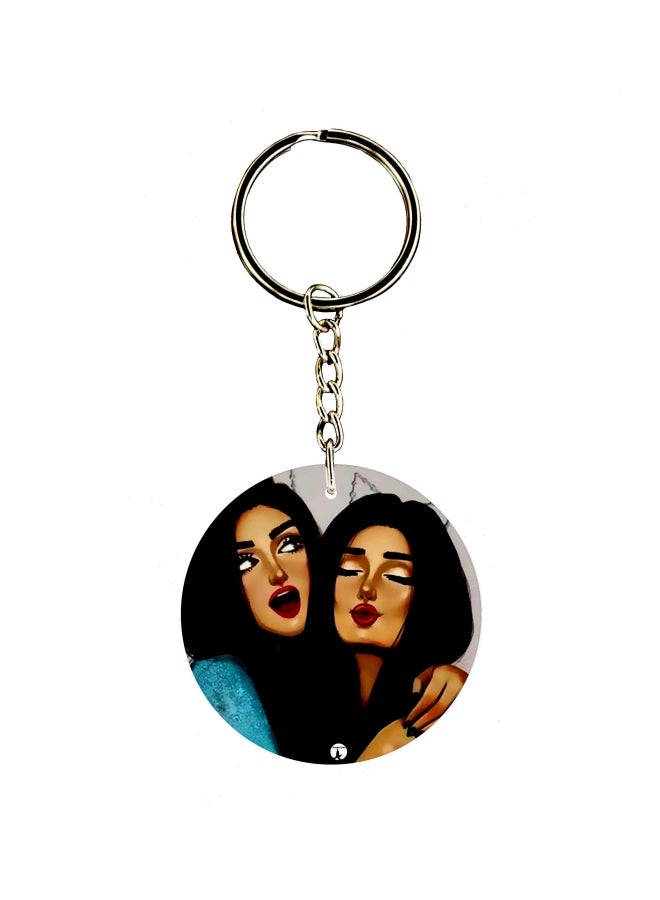 BP Girl Printed Dual Sided Keychain