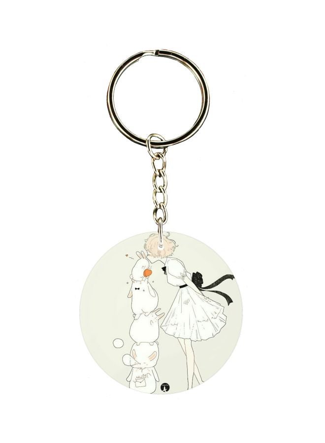 BP Cartoon Printed Double Sided Keychain