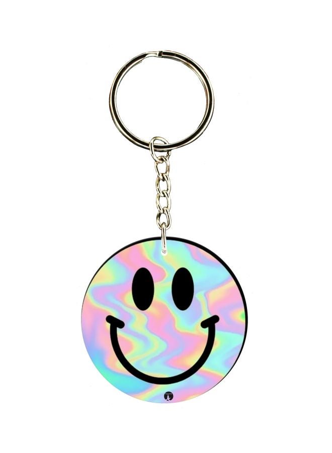 BP Smiley Printed Double Sided Keychain