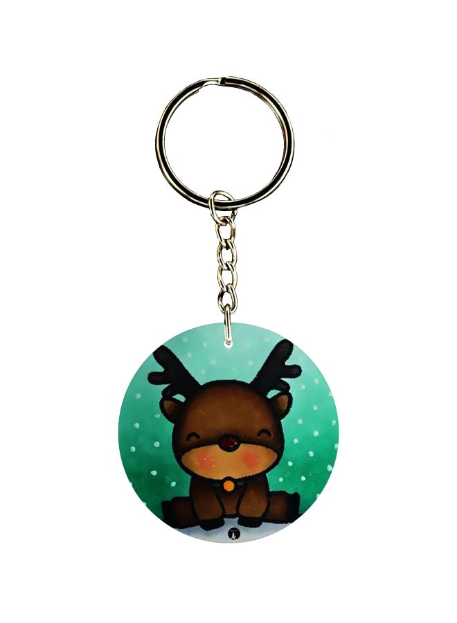 BP Double Sided Cartoon Printed Keychain