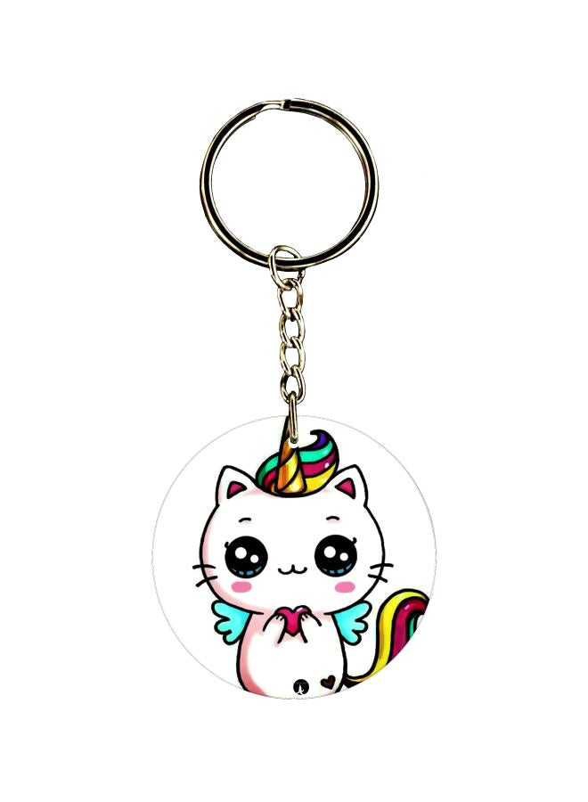 BP Double Sided Cartoon Printed Keychain