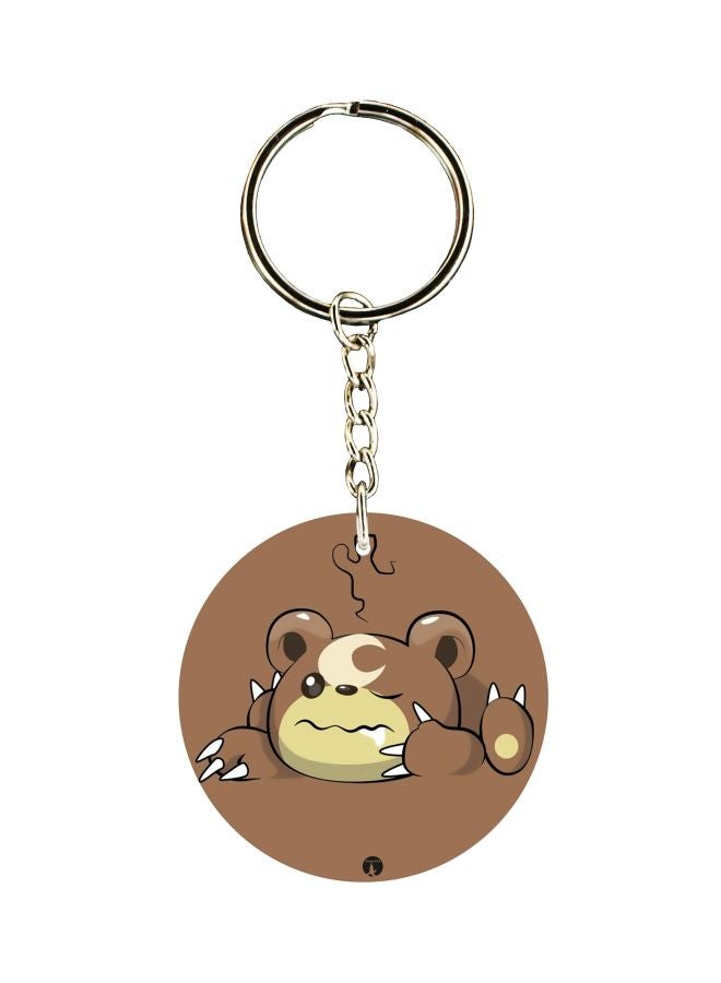 BP Bear Printed Dual Sided Keychain