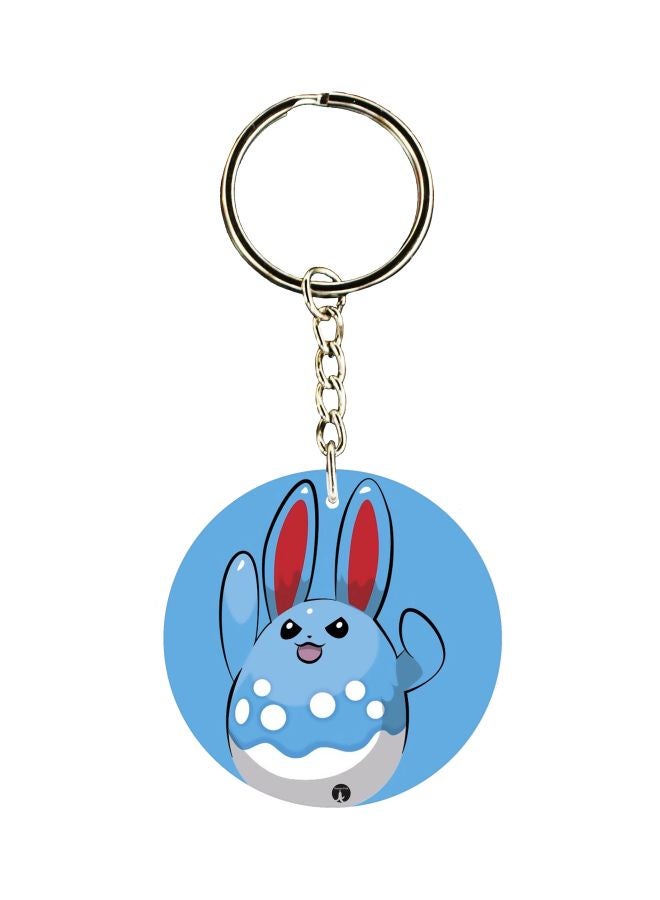 BP Cartoon Printed Dual Sided Keychain
