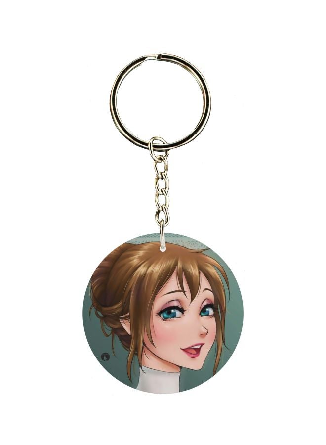 BP Girl Printed Dual Sided Keychain
