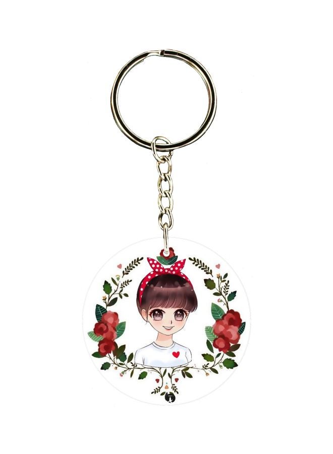 BP Cartoon Printed Double Sided Keychain