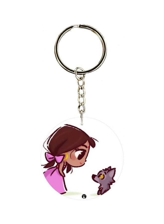BP Cartoon Printed Double Sided Keychain