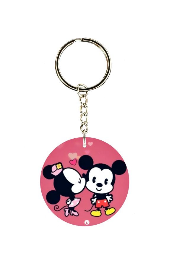BP Mickey And Mini Printed Keychain