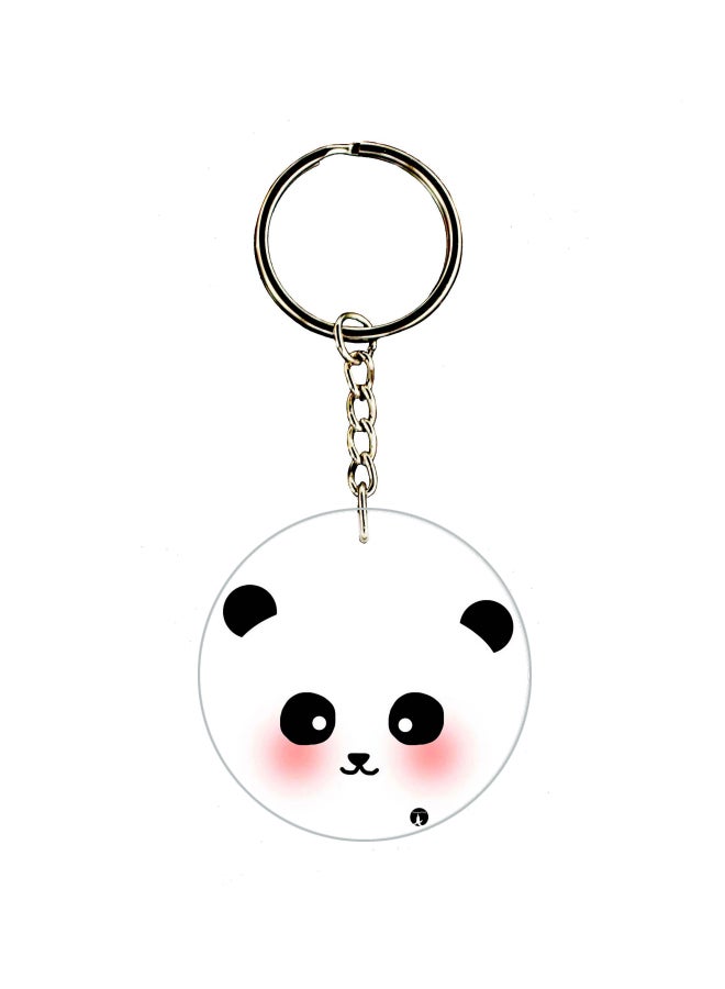 بي بي سلسلة مفاتيح مطبوعة برسمة باندا
