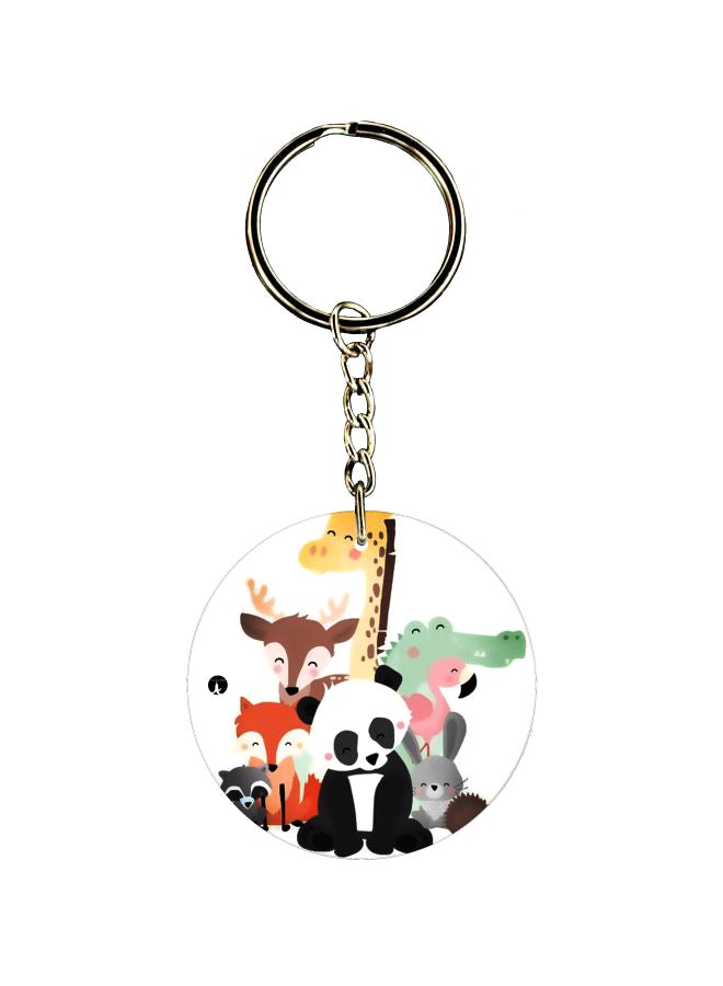 BP Cartoon Printed Dual Sided Keychain