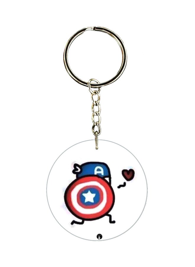 BP Marvel Logo Dual Sided Keychain