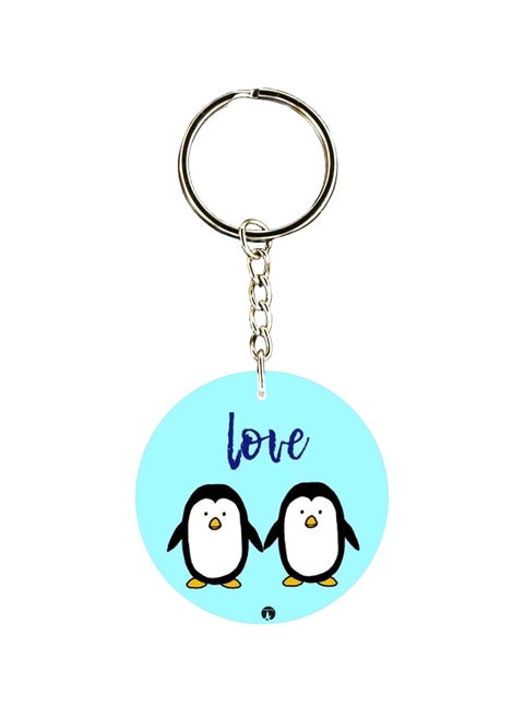Penguin Printed Dual Sided Keychain