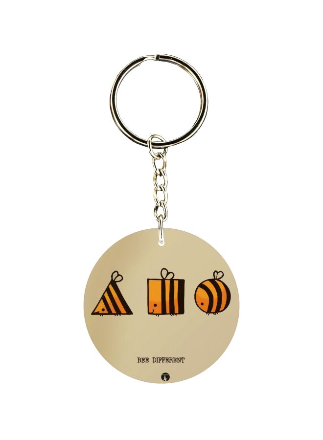 BP Bee Printed Dual Sided Keychain