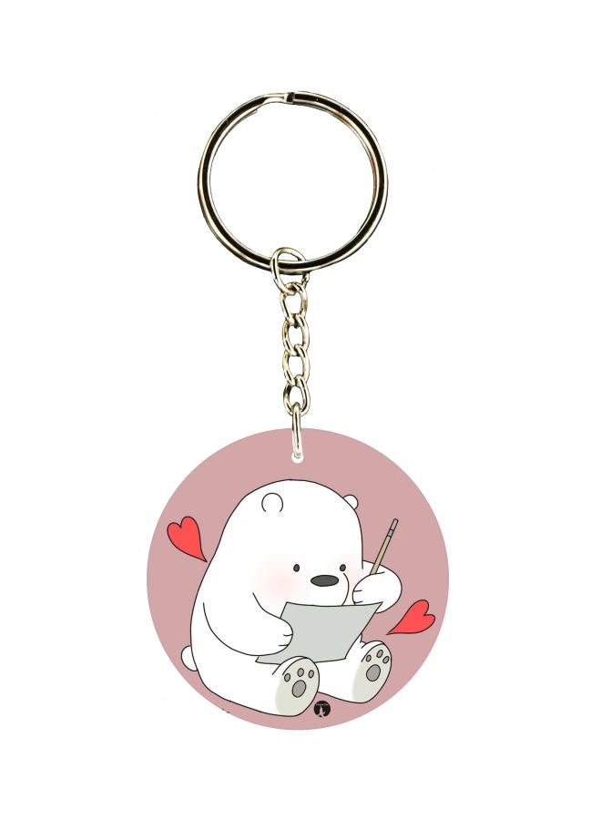 BP Bear Printed Dual Sided Keychain