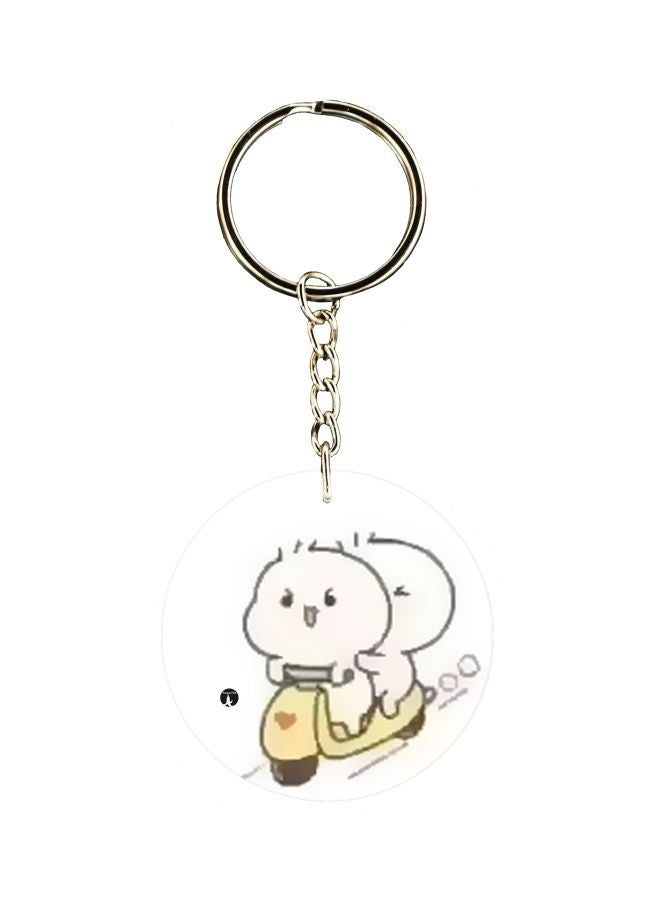 BP Cartoon Printed Dual Sided Keychain