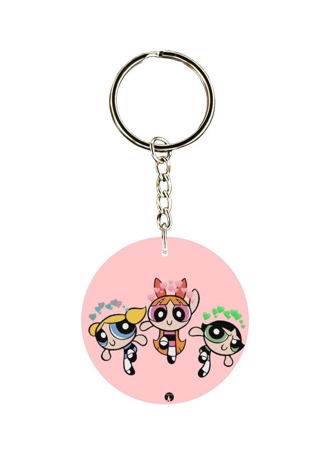 BP Cartoon Printed Dual Sided Keychain