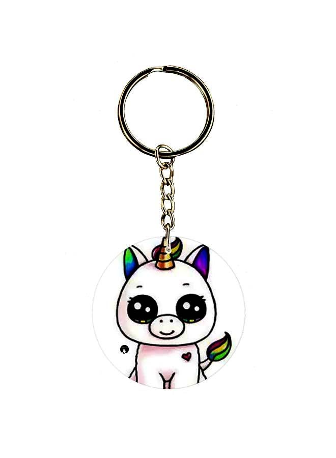 BP Unicorn Printed Keychain