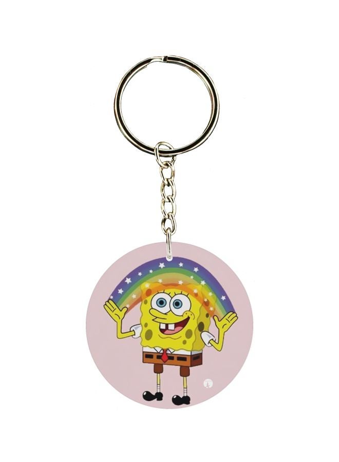 BP Double Sided Cartoon Printed Keychain