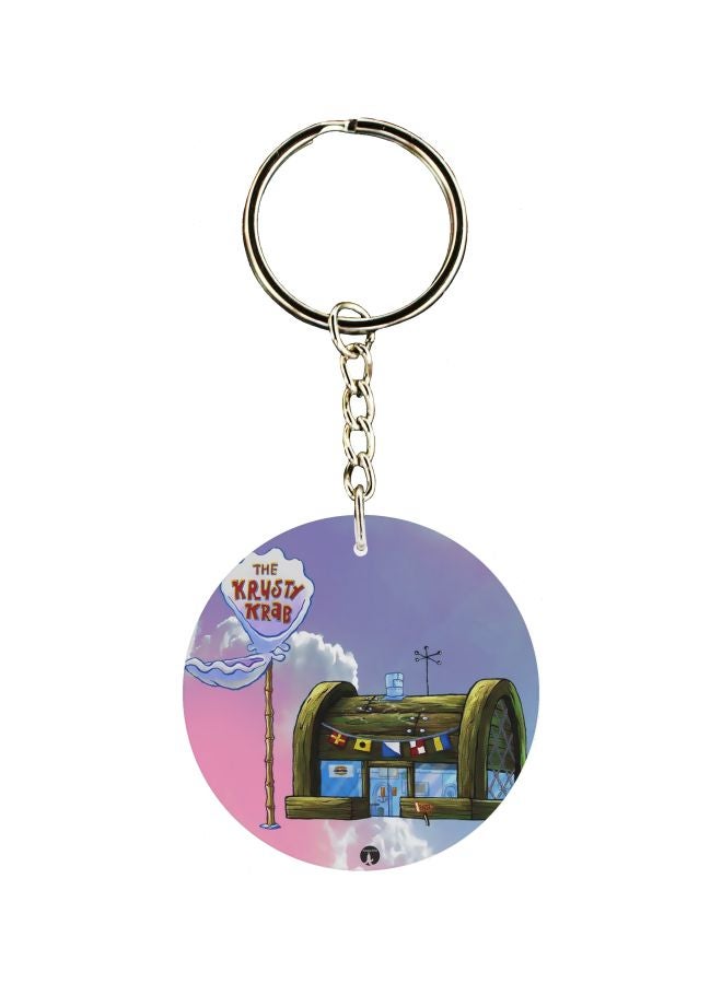 BP Double Sided Cartoon Printed Keychain