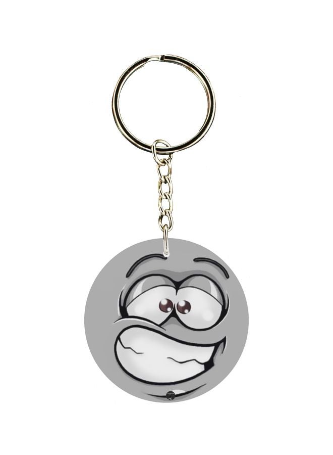 بي بي سلسلة مفاتيح بطبعة رسوم كرتونية لوجه على الجانبين