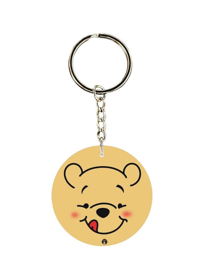 BP Double Sided Cartoon Bear Printed Keychain