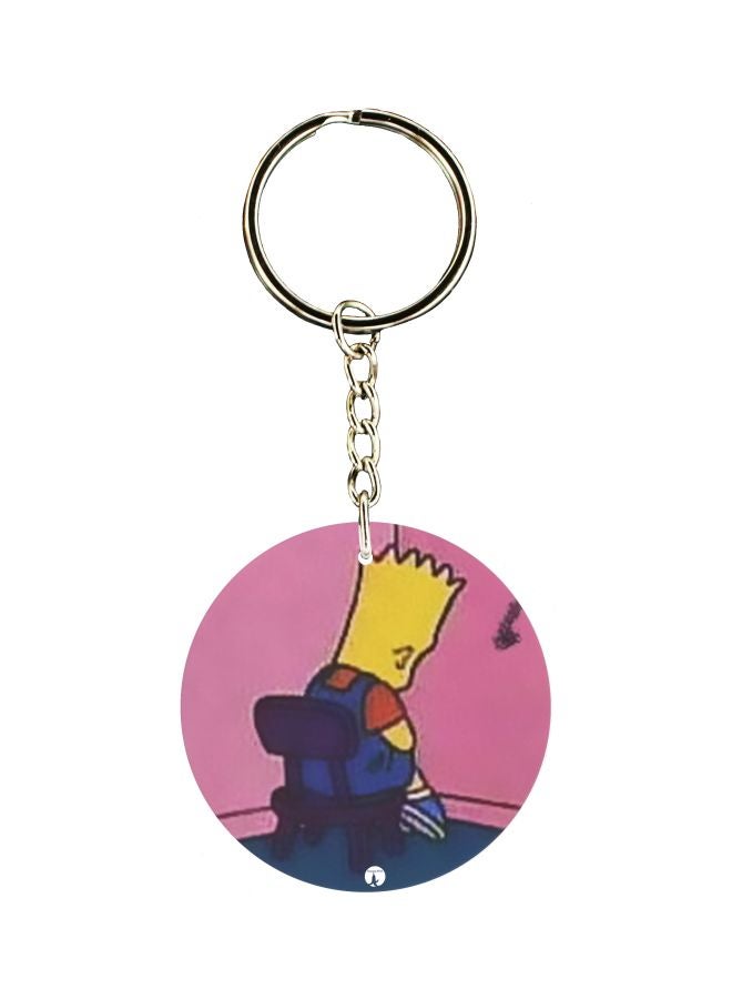 BP Double Sided Cartoon Printed Keychain