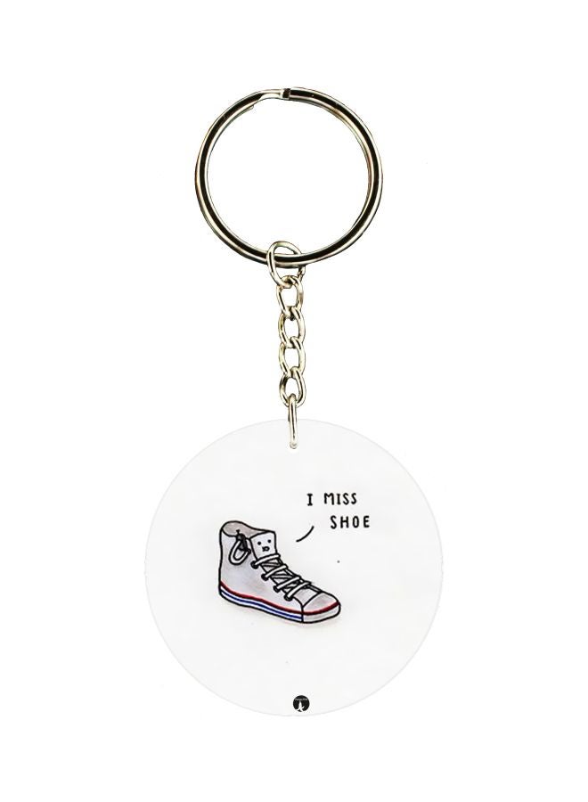 BP Double Side Shoe Printed Keychain