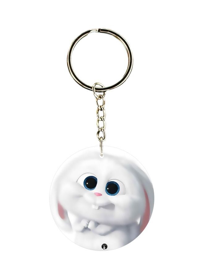 BP Double Sided Snowball Printed Keychain