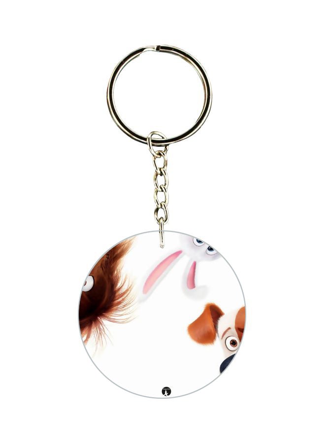 BP Double Sided The Secret Life Of Pets Printed Keychain