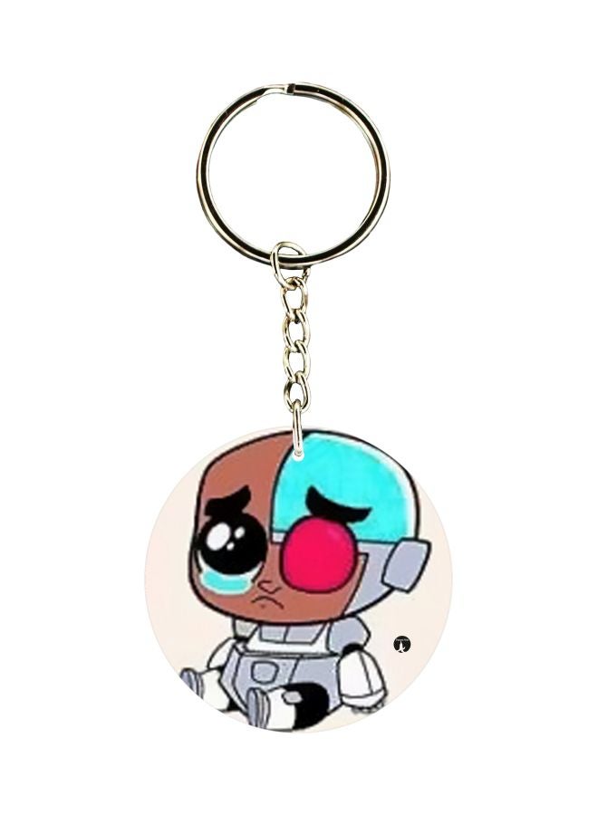 Double Sided Boy Printed Keychain