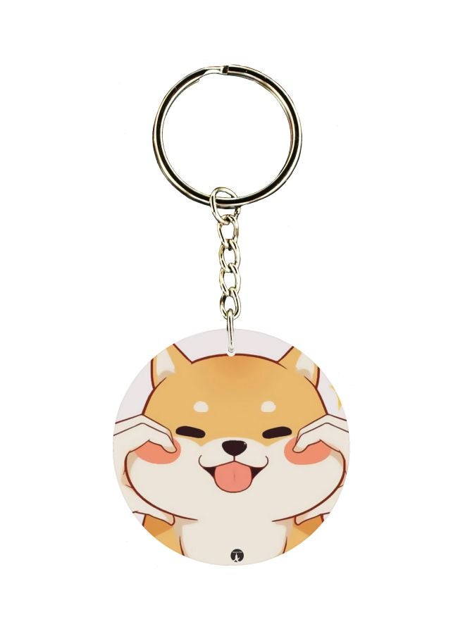BP Double Sided Cartoon Printed Keychain