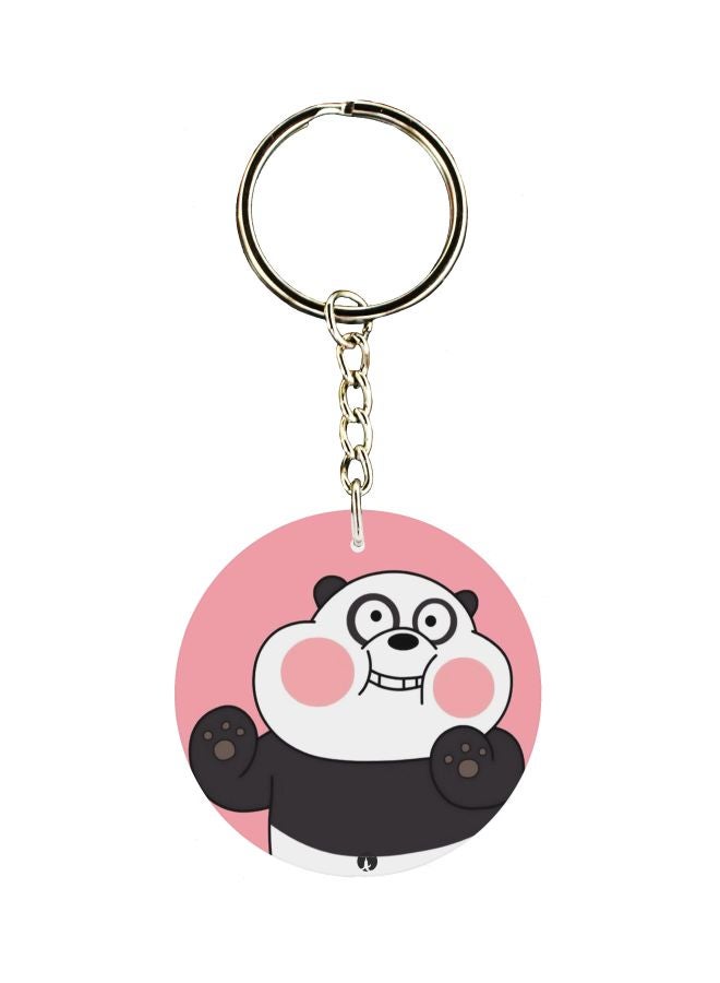 BP Double Sided Panda Printed Keychain
