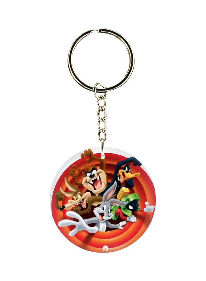 BP Double Sided Cartoon Printed Keychain