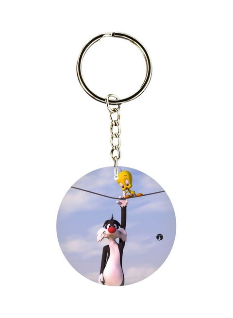Double Sided Cartoon Printed Keychain