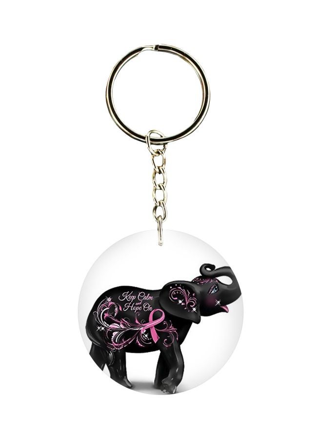 بي بي سلسلة مفاتيح بطبعة فيل على الجانبين