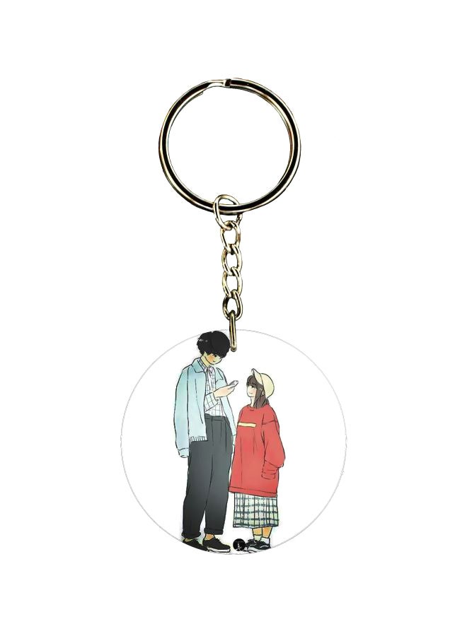 BP Couple Printed Keychain