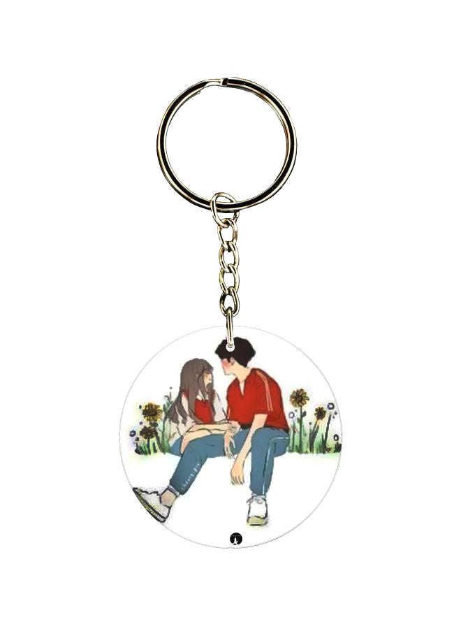BP Couple Printed Keychain