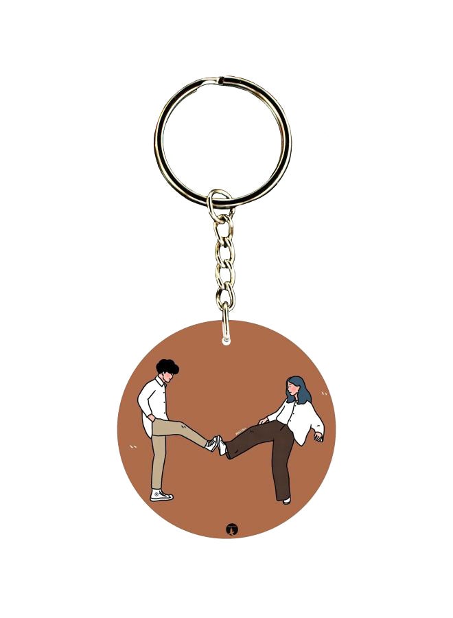 بي بي سلسلة مفاتيح بطبعة زوجين