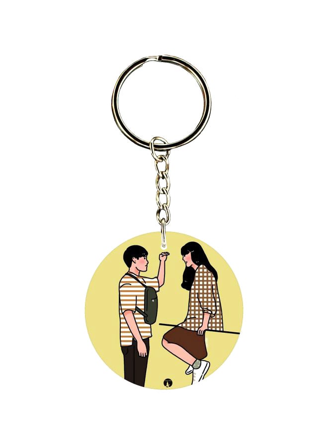 بي بي سلسلة مفاتيح بطبعة زوجين