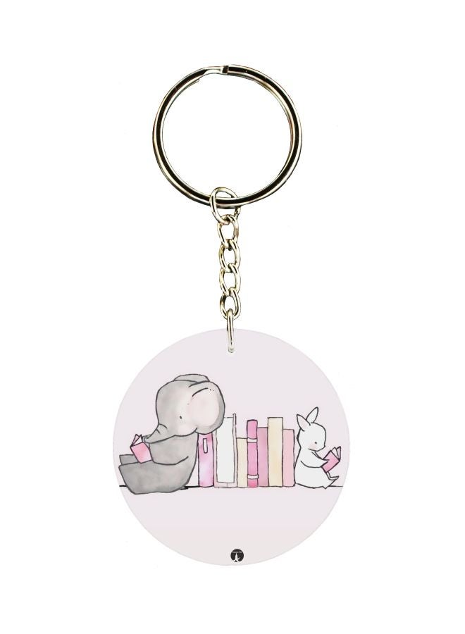 BP Elephant And Rabbit Printed Keychain