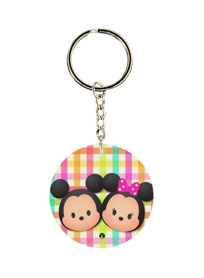 BP Mickey And Minnie Mouse Cartoon Printed Keychain