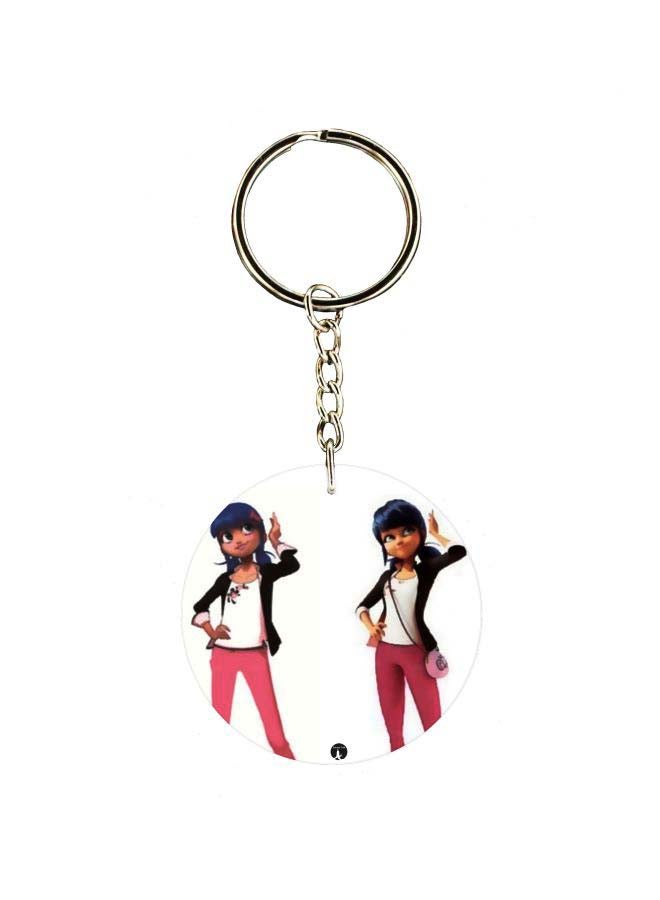 BP Cartoon Girl Printed Keychain