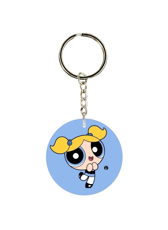 BP Cartoon Girl Printed Keychain