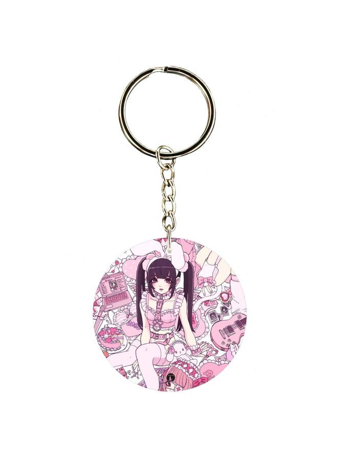 BP Cartoon Girl Printed Keychain